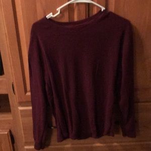 Plain marron long sleeved top